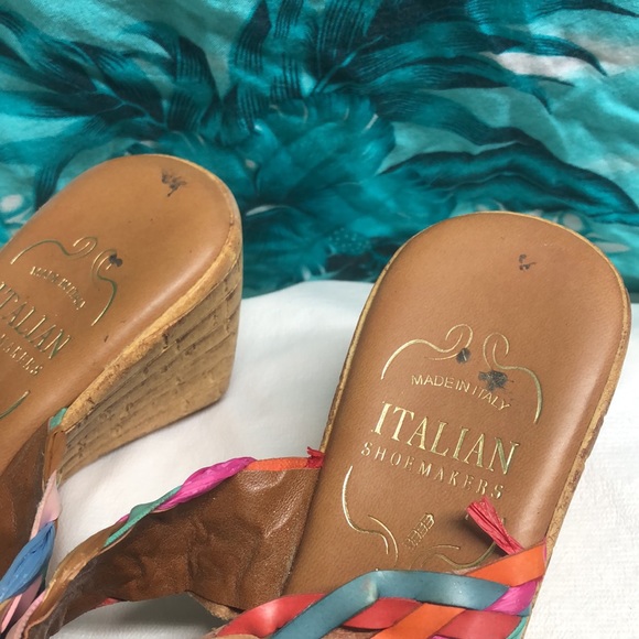 Made in Italy Italian shoemakers wedge sandals 6.5 Tina - Picture 3 of 10